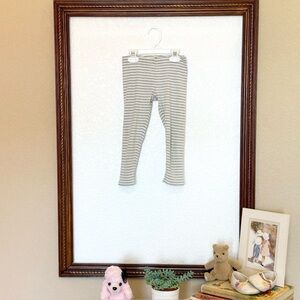 Gymboree 2007 EUC School Girl Rock line Gray Stripe Legging Size 4